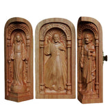 Maxbell Wood Carving Ornaments Catholic Relics Gift Crafts for Bedroom Table Desktop