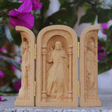 Maxbell Wood Carving Ornaments Catholic Relics Sculpture for Home Living Room Office
