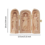 Maxbell Wood Carving Ornaments Catholic Relics Sculpture for Home Living Room Office
