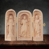 Maxbell Wood Carving Ornaments Catholic Relics Sculpture for Home Living Room Office