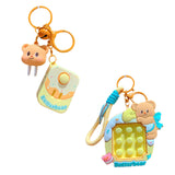 Maxbell Bear Keychain Multifunction Cute Bag Pendant for Wedding Wallet Party Favors A