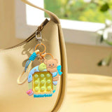 Maxbell Bear Keychain Multifunction Cute Bag Pendant for Wedding Wallet Party Favors B