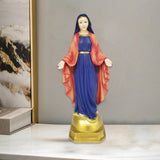 Maxbell Religious Figure Standing Statue Traditional Decor for Cabinet Hotel Outdoor Blue Headdress
