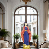 Maxbell Religious Figure Standing Statue Traditional Decor for Cabinet Hotel Outdoor Blue Headdress