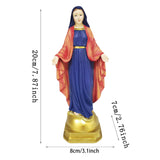 Maxbell Religious Figure Standing Statue Traditional Decor for Cabinet Hotel Outdoor Blue Headdress