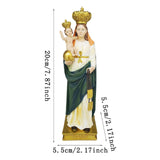 Maxbell Virgin Mary Jesus Statue Collection Religious for Bookshelf Tabletop Cabinet