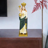 Maxbell Virgin Mary Jesus Statue Collection Religious for Bookshelf Tabletop Cabinet