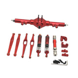 Maxbell 1/12 RC Car Metal Upgrade Kits Suit Rear Axle Fixtures for 12427 12429 Truck Red