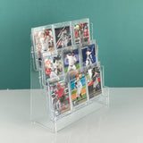 Maxbell 2xSport Cards Display Shelf Sleeved Trading Cards Display Stand for Retail