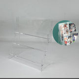 Maxbell 2xSport Cards Display Shelf Sleeved Trading Cards Display Stand for Retail