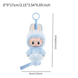 Maxbell Labubu Plush Keychain Pendant Toy Cartoon with Keyring Accessories Plush Toy THE MONSTERS