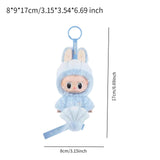 Maxbell Labubu Plush Keychain Pendant Toy Cartoon with Keyring Accessories Plush Toy POR MART