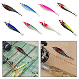 Maxbell Luminous Squid Jigs Hook Glow Float Minnow Lure for All Waters Freshwater red green