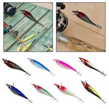 Maxbell Luminous Squid Jigs Hook Glow Float Minnow Lure for All Waters Freshwater red green