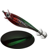 Maxbell Luminous Squid Jigs Hook Glow Float Minnow Lure for All Waters Freshwater red green