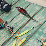 Maxbell Luminous Squid Jigs Hook Glow Float Minnow Lure for All Waters Freshwater red green