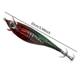 Maxbell Luminous Squid Jigs Hook Glow Float Minnow Lure for All Waters Freshwater red green