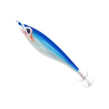 Maxbell Luminous Squid Jigs Hook Glow Float Minnow Lure for All Waters Freshwater light blue