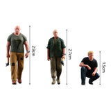 Maxbell 3 Pieces 1:64 Model People Figures for DIY Projects Miniature Scene Railways