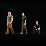 Maxbell 3 Pieces 1:64 Model People Figures for DIY Projects Miniature Scene Railways