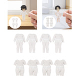 Maxbell 4x 1:12 Dolls Clothes Set Scene Photo Prop Base Layer Shirt for Gsc BJD Doll long sleeved suit