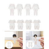 Maxbell 4x 1:12 Dolls Clothes Set Scene Photo Prop Base Layer Shirt for Gsc BJD Doll long sleeved suit