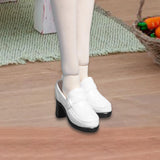 Maxbell 1/6 BJD Doll Fashion Shoes Handmade Toys for 12 inch Female Soldiers Figures White