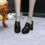 Maxbell 1/6 BJD Doll Fashion Shoes Handmade Toys for 12 inch Female Soldiers Figures Black