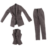 Maxbell 3x 1:6 Female Figure Doll Clothes for 12 inch Dress up Female Action Figures Gray