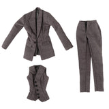 Maxbell 3x 1:6 Female Figure Doll Clothes for 12 inch Dress up Female Action Figures Gray