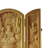 Maxbell Buddha King Buddha Lightweight Handmade Carving Home Decor Sitting Statue Desk