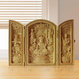 Maxbell Buddha King Buddha Lightweight Handmade Carving Home Decor Sitting Statue Desk