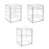 Maxbell Clear Display Case Football Helmet Display Case for Action Figure Toys Purse 2 Tiers