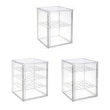 Maxbell Clear Display Case Football Helmet Display Case for Action Figure Toys Purse 2 Tiers