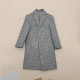 Maxbell 1/6 Male Trench Coat Action Figures Windbreaker for 12inch Male Dolls Figure gray