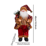 Maxbell Christmas Doll Ornament Santa Claus Figurine for Holiday Window Display Home red and gold