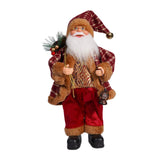 Maxbell Christmas Doll Ornament Santa Claus Figurine for Holiday Window Display Home red and gold
