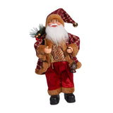 Maxbell Christmas Doll Ornament Santa Claus Figurine for Holiday Window Display Home red and gold
