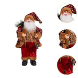 Maxbell Christmas Doll Ornament Santa Claus Figurine for Holiday Window Display Home red and gold