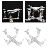 Maxbell Aircraft Model Spray Painting Rack Clear Hobby Model Display Base for Office 25.5cmx18.5cm