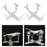 Maxbell Aircraft Model Spray Painting Rack Clear Hobby Model Display Base for Office 25.5cmx18.5cm