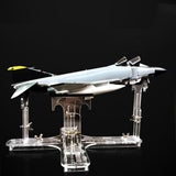 Maxbell Aircraft Model Spray Painting Rack Clear Hobby Model Display Base for Office 25.5cmx18.5cm