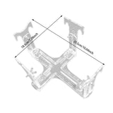 Maxbell Aircraft Model Spray Painting Rack Clear Hobby Model Display Base for Office 25.5cmx18.5cm