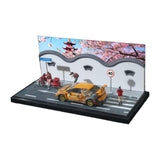 Maxbell 1/64 Car Scene Model Gift Park Backdrop Scene for Car Model Figures Ornament