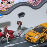 Maxbell 1/64 Car Scene Model Gift Park Backdrop Scene for Car Model Figures Ornament
