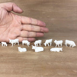 Maxbell 10x 1/87 Scale Cow Model Dioramas Architectural Resin Mini Cows Fairy Garden