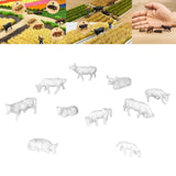 Maxbell 10x 1/87 Scale Cow Model Dioramas Architectural Resin Mini Cows Fairy Garden