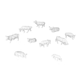 Maxbell 10x 1/87 Scale Cow Model Dioramas Architectural Resin Mini Cows Fairy Garden