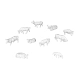 Maxbell 10x 1/87 Scale Cow Model Dioramas Architectural Resin Mini Cows Fairy Garden