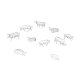 Maxbell 10x 1/87 Scale Cow Model Dioramas Architectural Resin Mini Cows Fairy Garden